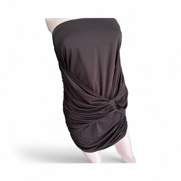 Fashion Nova Black Ruched Strapless Mini Dress 1X - Picture 1 of 7